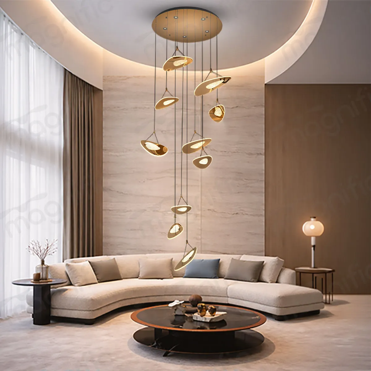 rose gold cascade pendant chandelier India
