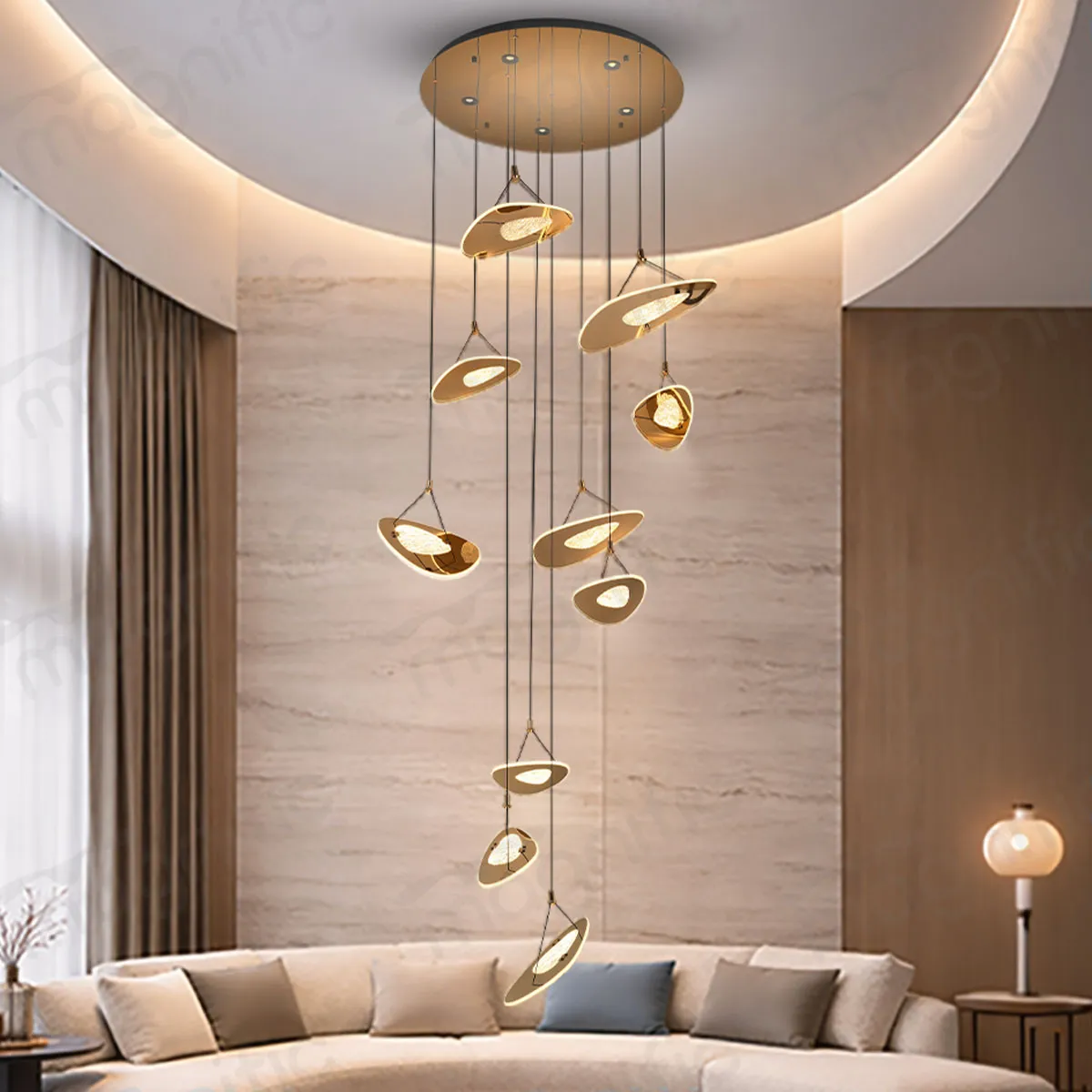 rose gold cascade pendant chandelier India