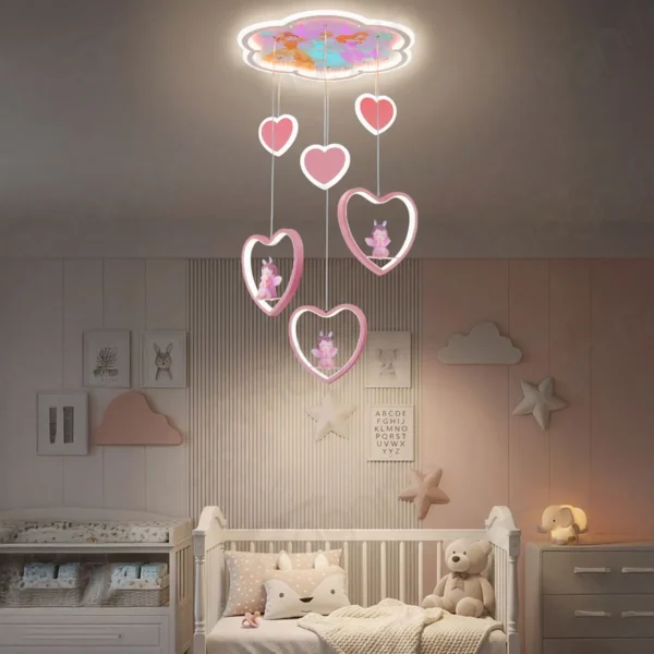 pink heart pendant for girls room India