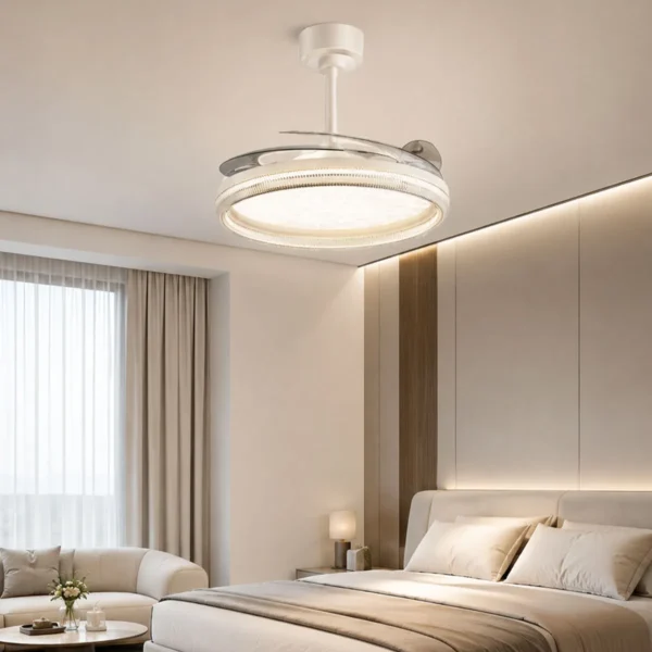 retractable blade ceiling fan for living room India