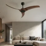 Merlin wooden finish ceiling fan with remote